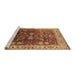 Sideview of Machine Washable Oriental Brown Traditional Rug, wshurb2032brn