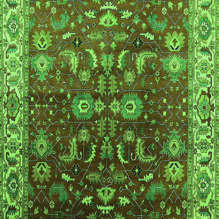 Oriental Green Traditional Rug, urb2032grn