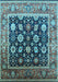 Oriental Light Blue Traditional Rug, urb2033lblu