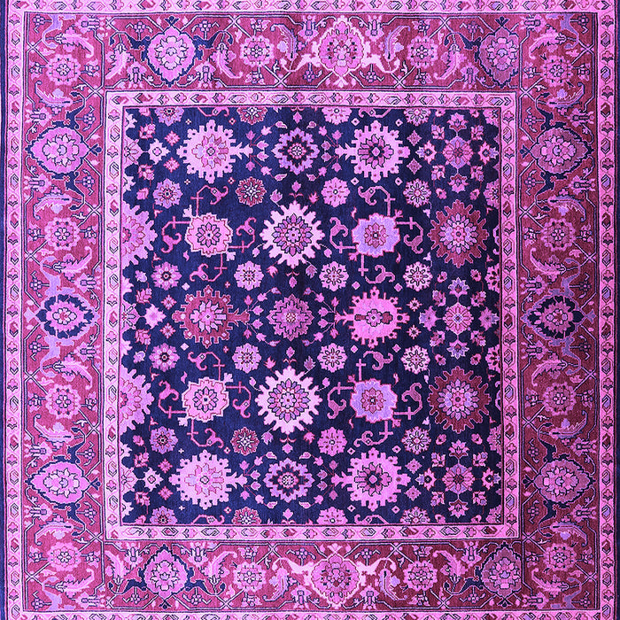 Square Oriental Purple Traditional Rug, urb2033pur