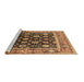 Sideview of Machine Washable Oriental Brown Traditional Rug, wshurb2033brn