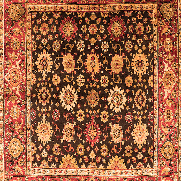 Oriental Orange Traditional Rug, urb2033org