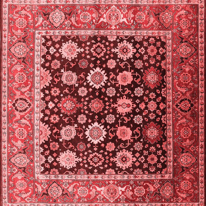 Machine Washable Oriental Red Traditional Rug, wshurb2033red