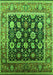 Machine Washable Oriental Green Traditional Area Rugs, wshurb2033grn