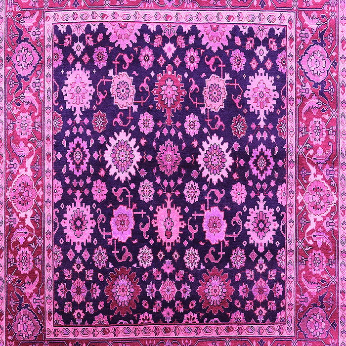Machine Washable Oriental Pink Traditional Rug, wshurb2033pnk