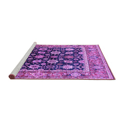 Sideview of Machine Washable Oriental Purple Traditional Area Rugs, wshurb2033pur