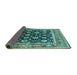 Sideview of Oriental Turquoise Traditional Rug, urb2033turq