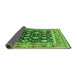 Sideview of Oriental Green Traditional Rug, urb2033grn