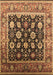 Machine Washable Oriental Brown Traditional Rug, wshurb2033brn