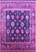 Machine Washable Oriental Purple Traditional Area Rugs, wshurb2033pur