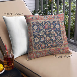 Front View of Mid-Century Modern Urban Square Camel Brown Throw Pillow, 18 inch by 18 inch, pwurb2033