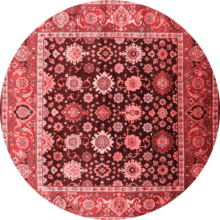 Machine Washable Oriental Red Traditional Rug, wshurb2033red