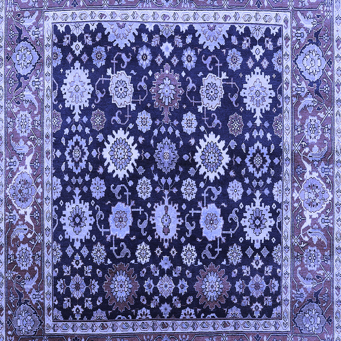 Machine Washable Oriental Blue Traditional Rug, wshurb2033blu