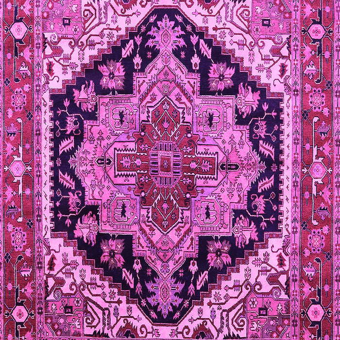 Geometric Pink Traditional Rug, urb2034pnk