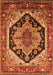 Geometric Orange Traditional Rug, urb2034org