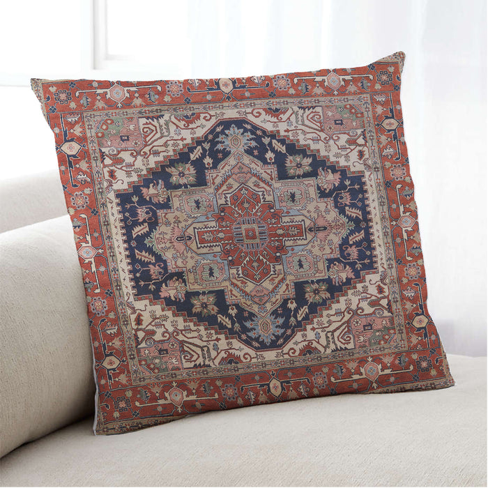 Lifestyle Image of Mid-Century Modern Urban Square Camel Brown Throw Pillow, 18 inch by 18 inch, pwurb2034