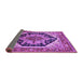 Sideview of Geometric Purple Traditional Rug, urb2034pur