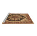 Sideview of Machine Washable Geometric Brown Traditional Rug, wshurb2034brn