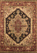 Machine Washable Geometric Brown Traditional Rug, wshurb2034brn