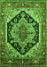 Geometric Green Traditional Rug, urb2034grn