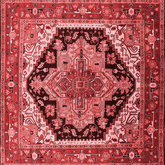 Geometric Red Traditional Rug, urb2034red