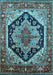 Geometric Light Blue Traditional Rug, urb2034lblu