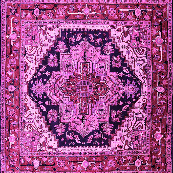Square Geometric Pink Traditional Rug, urb2034pnk