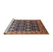 Sideview of Machine Washable Industrial Modern Vermilion Red Rug, wshurb2035