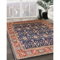 Mid-Century Modern Red Oriental Rug, urb2035