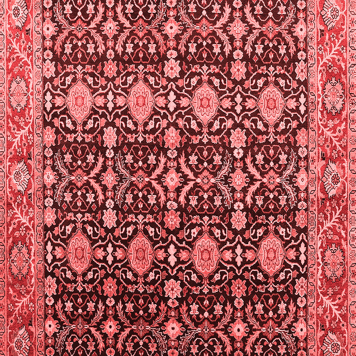 Machine Washable Oriental Red Traditional Rug, wshurb2035red