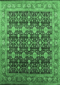 Oriental Emerald Green Traditional Rug, urb2035emgrn