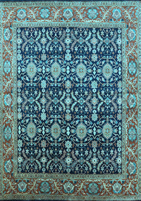 Oriental Light Blue Traditional Rug, urb2035lblu