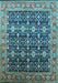 Oriental Light Blue Traditional Rug, urb2035lblu