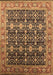 Oriental Brown Traditional Rug, urb2035brn
