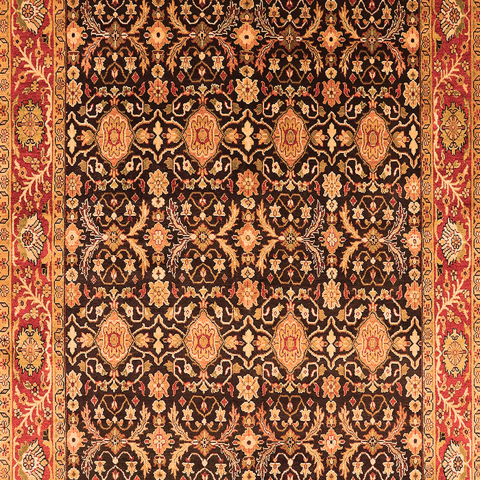 Machine Washable Oriental Orange Traditional Area Rugs, wshurb2035org