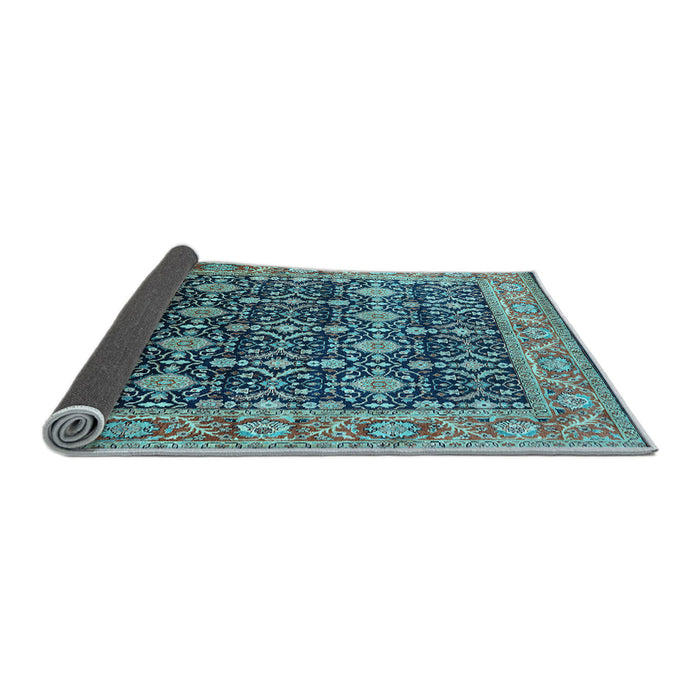 Sideview of Oriental Light Blue Traditional Rug, urb2035lblu