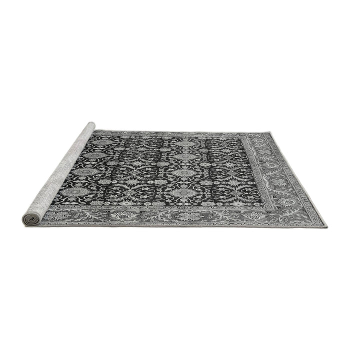 Sideview of Machine Washable Oriental Gray Traditional Rug, wshurb2035gry