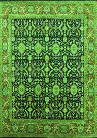 Oriental Green Traditional Rug, urb2035grn