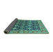 Sideview of Oriental Turquoise Traditional Rug, urb2035turq