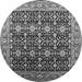 Round Oriental Gray Traditional Rug, urb2035gry
