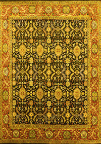 Oriental Yellow Traditional Rug, urb2035yw