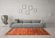 Machine Washable Oriental Orange Industrial Area Rugs in a Living Room, wshurb2036org