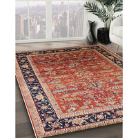 Mid-Century Modern Light Copper Gold Oriental Rug, urb2036