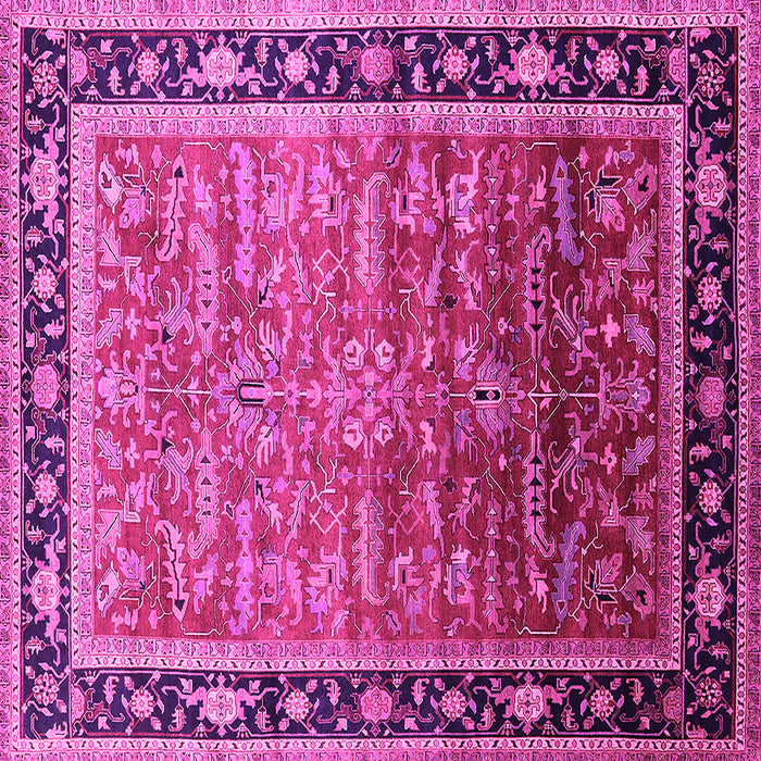 Square Oriental Pink Industrial Rug, urb2036pnk