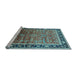 Sideview of Machine Washable Oriental Light Blue Industrial Rug, wshurb2036lblu