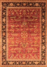 Oriental Orange Industrial Rug, urb2036org