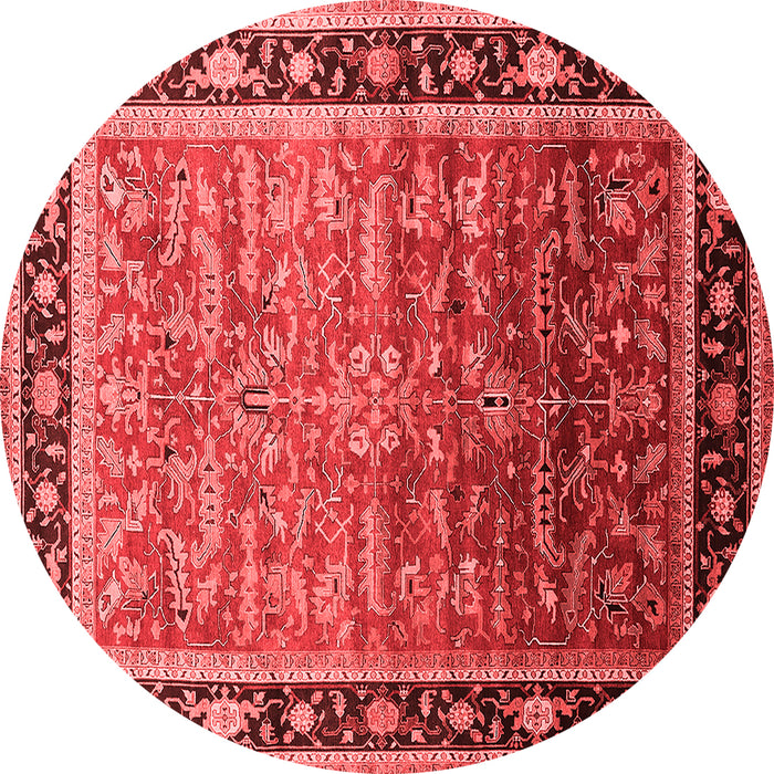 Machine Washable Oriental Red Industrial Rug, wshurb2036red