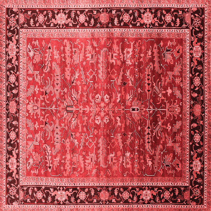 Machine Washable Oriental Red Industrial Rug, wshurb2036red