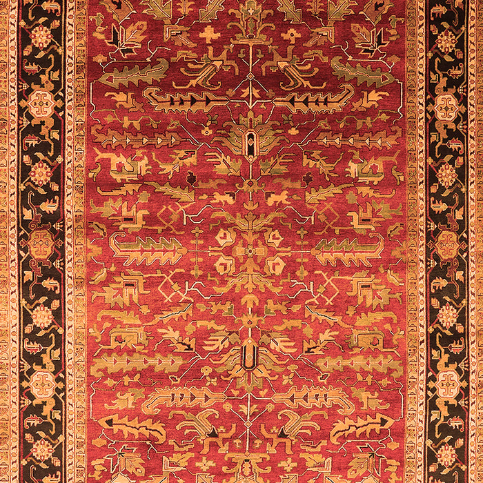 Machine Washable Oriental Orange Industrial Area Rugs, wshurb2036org
