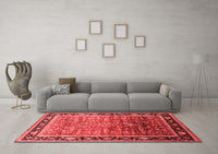 Machine Washable Oriental Red Industrial Rug, wshurb2036red